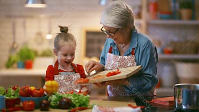 Homemade food and little helper