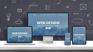 Responsive web design page promotion on different display devices