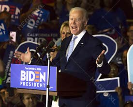 Vice President Joe Biden delivers Super Tuesday Victory Speech Baldwin Hills Rec Center