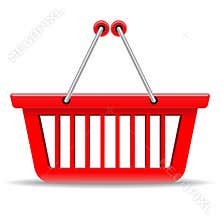 Red shopping basket