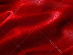 Shiny red fabric background