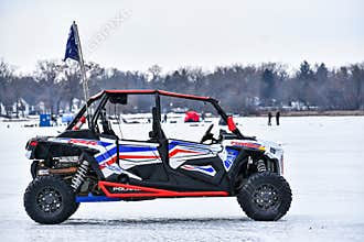 Polaris Turbo Four Wheeler ATV on Ice