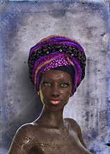 Beautiful African Tribal Woman Portrait