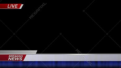 Breaking News Lower Third Template 1 on Transparent Background