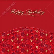 Happy birthday greeting card, template