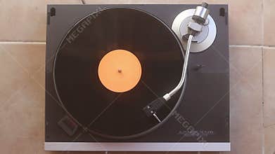 Old vinyl record with clipping path.