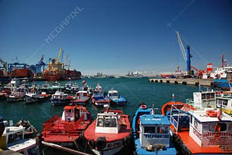 Port of Valparaiso in Chile