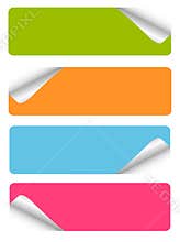 Set of blank stickers