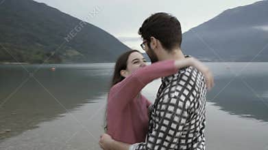 Young loving couple on a romantic date