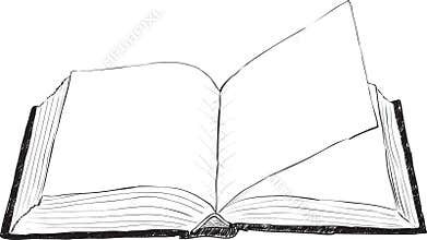 Open book - rough vector illustration