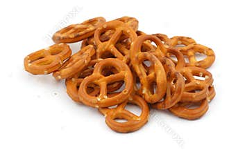 Glazed and salted pretzels