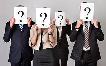 Group of unidentifiable business people