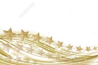 Background white and gold with gold stars