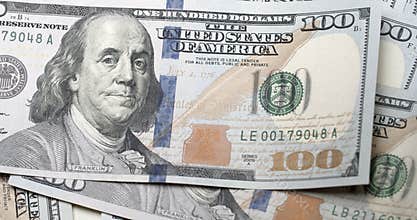 100 Dollar Banknotes Falling