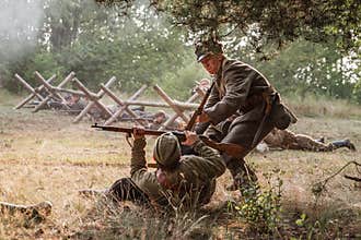 A staging of the Battle of Warsaw from 1920