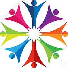 Colorful people logo