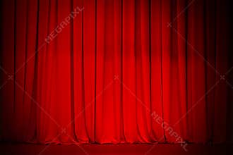 Red curtain stage background