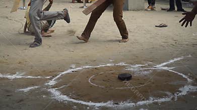 TERENGGANU, MALAYSIA, JULY 21 2019: Asian culture, Top Spinning, or Gasing is a well-known traditional game played by Malays in