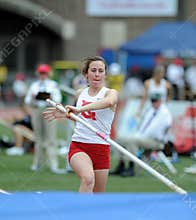 Women's pole vaulter at the 2011 Penn Relays