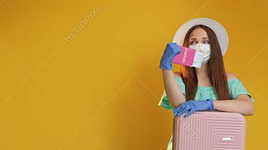 Pandemic holidays summer vacation tourist woman