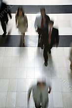 Business people going to work