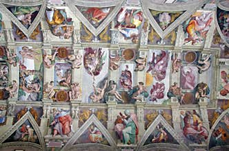 Ceiling in the Sistine Chapel