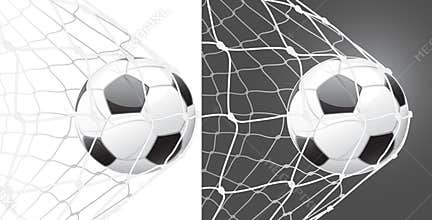 Score a goal, soccer ball