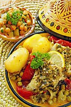 Moroccan chermoula fish tajine