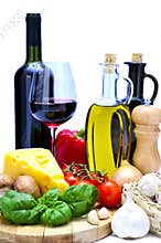 Mediterranean food and wine