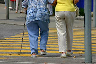 Seniors walking