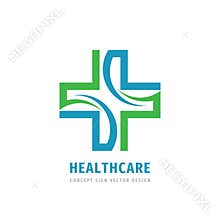 Healthcare medical cross - vector logo template concept illustration. Medicine sign. Healthy symbol. Healthy icon. Design elements