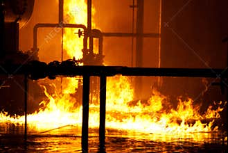 Industrial fire