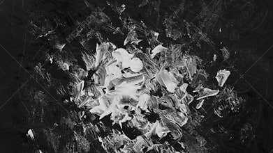 White paint over black paper animation