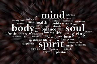 Body Mind Soul Spirit, Motivational Words Quotes Concept