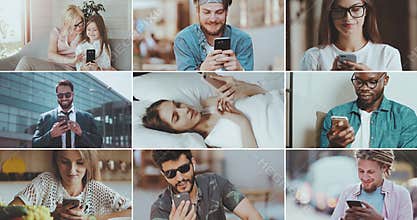 People Using Smartphones