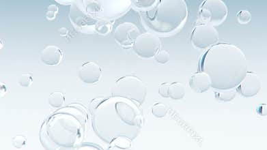 Underwater bubbles in slow motion