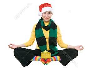 Funny christmas yoga