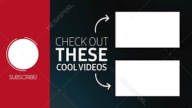 End Screen Video Template, Outro Card V10