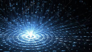 Internet Of Things IOT Concept.Big Data Cloud Computing Network Of Physical Devices.