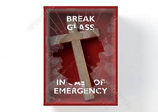 Emergency Red Box With Crucifix