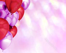 Balloon purple red pink birthday background party