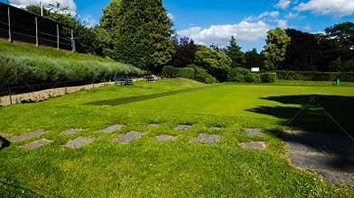Bowling Green benches on a summer day in England 3