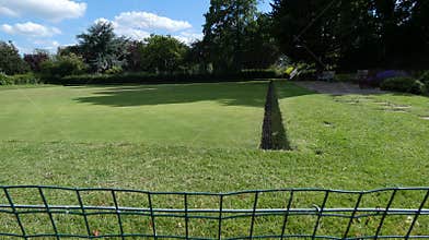 Bowling Green benches on a summer day in England 1
