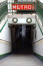 Entrance to Paris metro