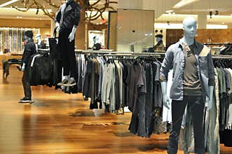 Mens fashion mannequin in store