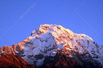 The Himalaya mountain peak