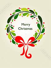 Christmas wreath card - 1