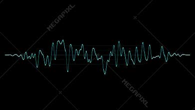Music audio wave.Abstract blue wavy line