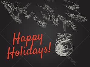 Happy Holidays Vector illustration.