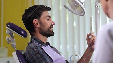 Portrait of smiling man after teeth whitening